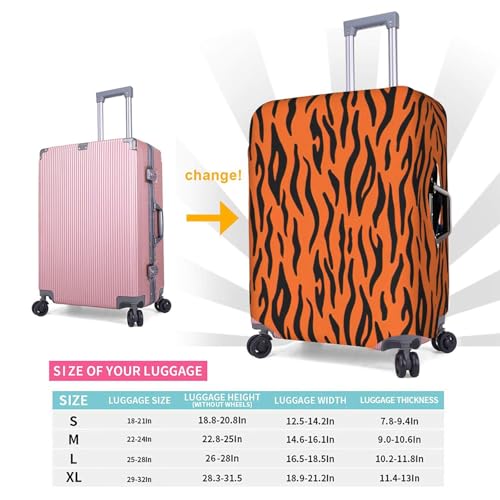 Housse de bagage pliable personnalisée XL blanche motif rayures oranges - 6