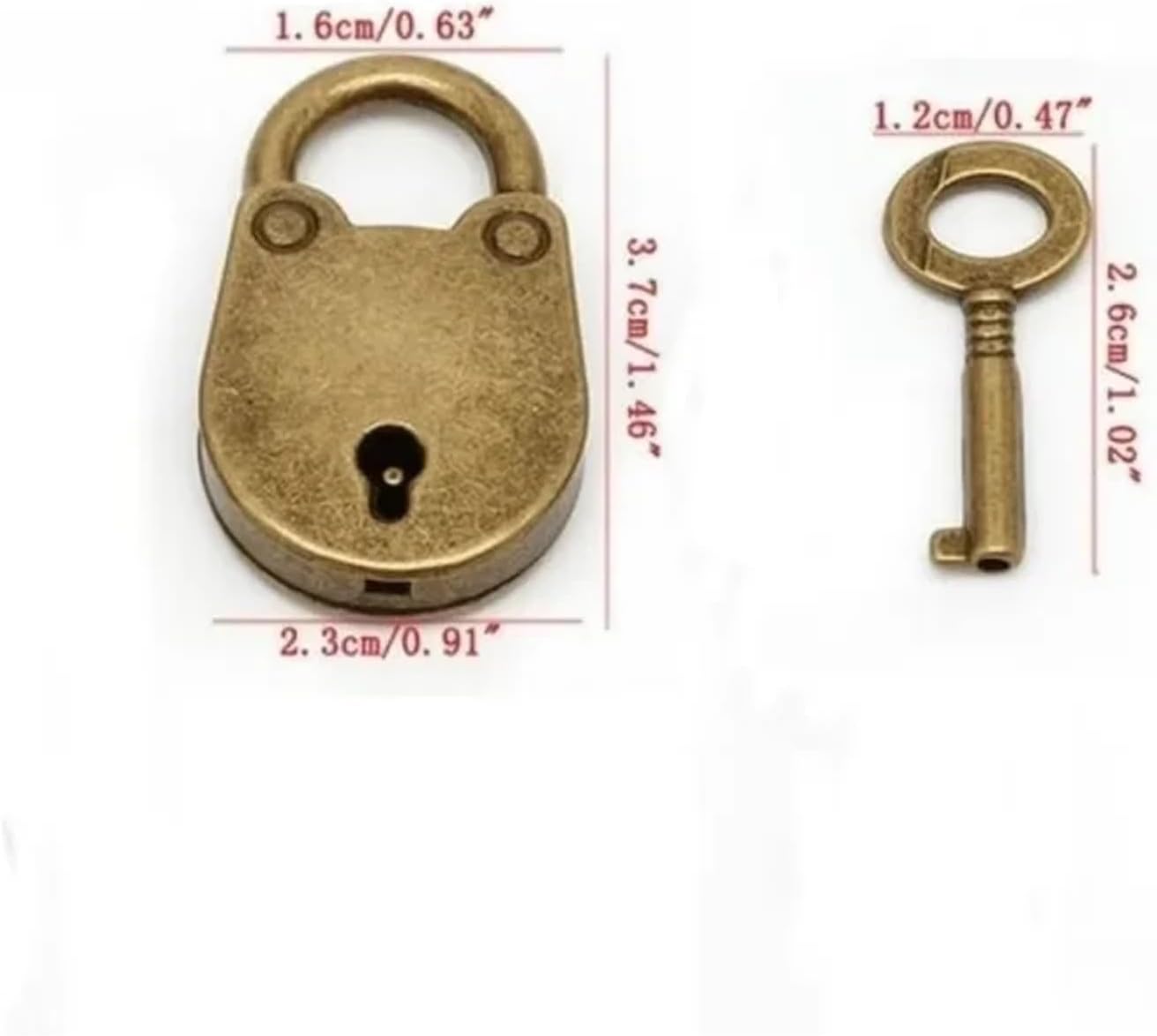 Metal Lock and Key Padlock 1Pcs