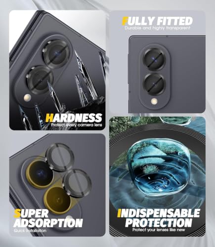 Image of CLITZ Compatible with Samsung Galaxy Z Fold 8 Camera Lens Protector 9H Hardness Tempered Glass, Ultra HD Clear, Scratchproof, Anti-Shatter, Bubble-Free, Case Friendly Camera Lens Guard