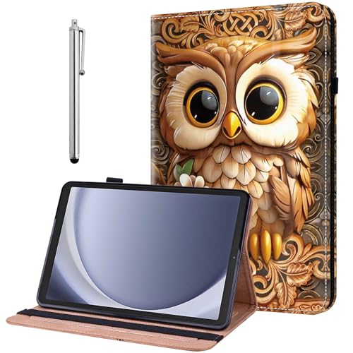 Coque Samsung Galaxy Tab S11 Ultra et S10 Ultra avec support réglable marron chouette