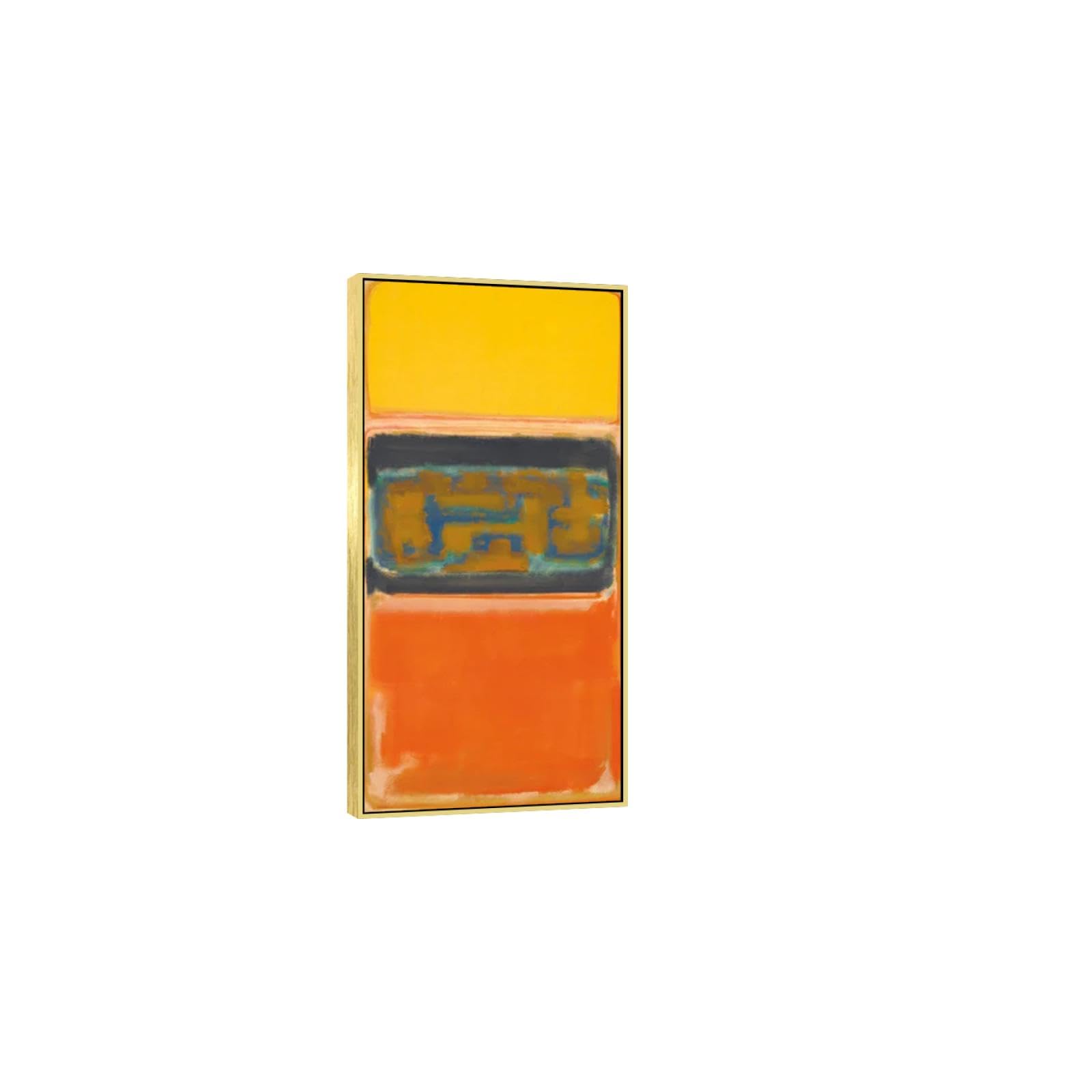 Mark Rothko Canvas Wall Art Framed Painting: NO. 1 (1949). Famous Wall Art Picture. Reproduction Print on Canvas. Large Decor Poster for Living Room 75x150cm(29.5x59inch) Golden Frame