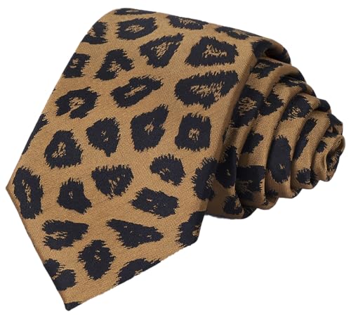 CaySep Leopard Print Tie for Women Men Classic Fashion Funny Novelty Neckties for Formal Party Business Wedding Graduation