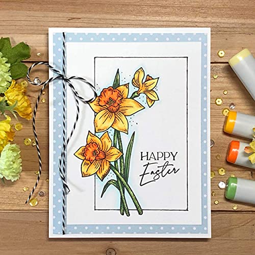 Stamp Simply Clear Stamps He Lives Easter Christian Religious With Daffodil 4X6 Sheet - 10 Pieces #TOP3