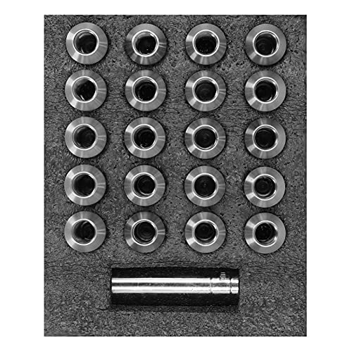 Image of Aramox Lug Nuts, 20Pcs T304 Stainless Steel Wheel Lug Nuts M14x1.5 Thread 2in Height Anti- Locking Lug