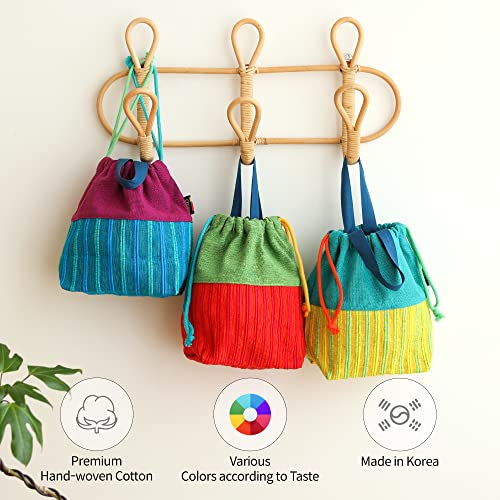 Origo Drawstring Multipurpose Tote Pouch/Cosmetic Lunch Travel Makeup Organizer Case Bag For Women Toiletries Accessories (Blue) #TOP4