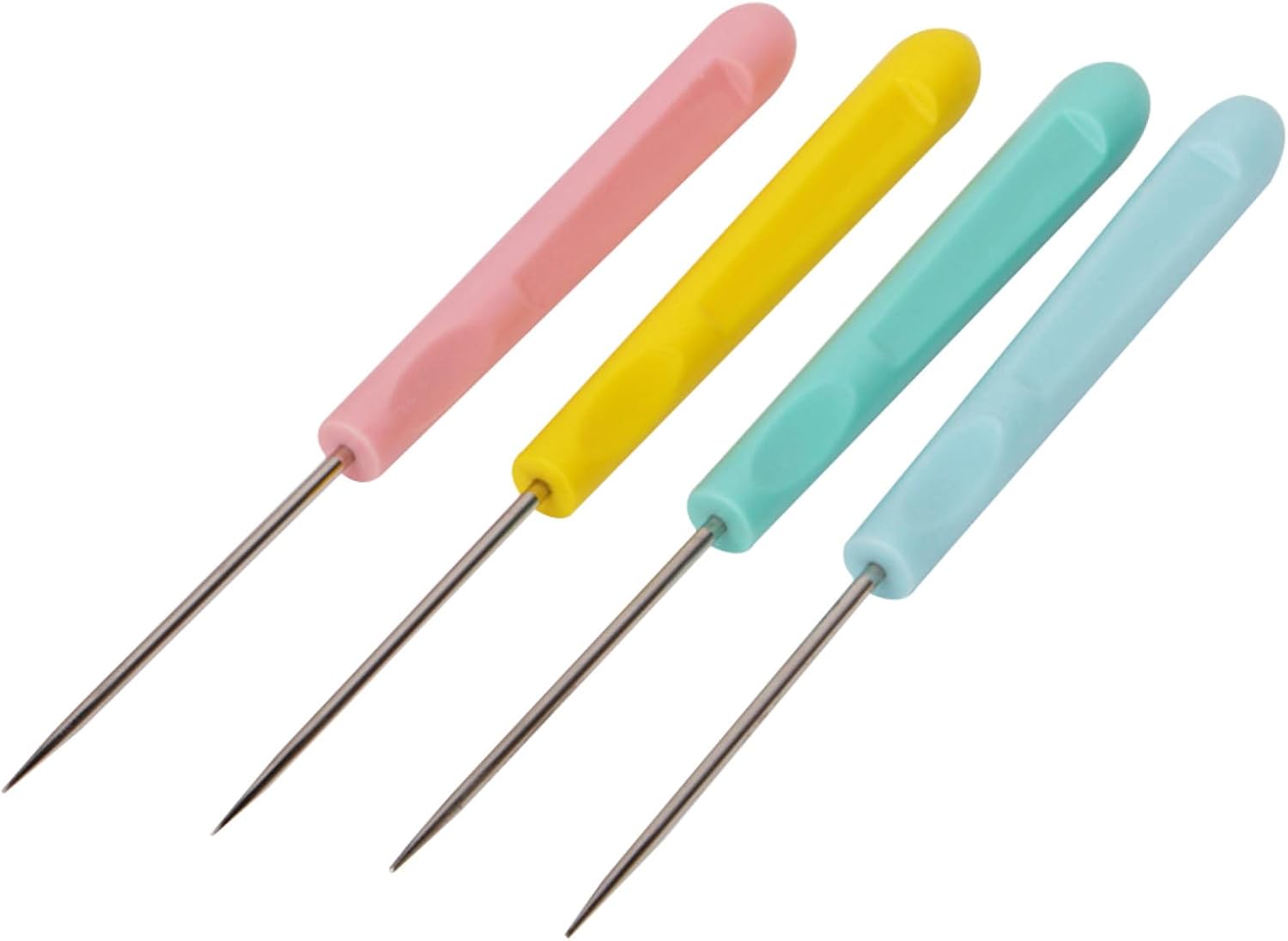 FIXOSHEE 10Pcs Plastic Handle Awls Versatile Sewing Awl Tools for DIY Craft Projects for Repair Random Color Assortment for Home and Store Use