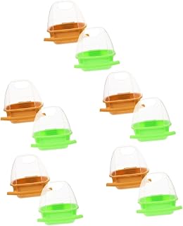 Ipetboom 10 Pçs Alimentador De Comedouro Para Pássaros Periquito Dispensador De Água Gaiolas De Pássaros Para Papagaios Comedouro De Papagaio Pendurado Alimentador De Papagaio Alimentador
