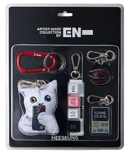 KPOP HEAVEN ENHYPEN [BY ENTYPEN - HEESEUNG] EVAN'S UNSERIOUS KEYRING PACKAGE + 1 Official PhotoCard & 3 Extra Photocards Set(MULTI ver.)