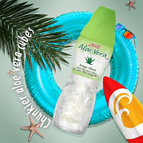 Aloe Vera Juice (Grape & Apple) Aloe Vera Drink With Bigger Chunks Of Pure Aloe Pulp (12 Packs) Plant Based Juice Great For Hydration And Contains Large Aloe Pulp. Aloe Vera Juice Is Healthy #TOP4