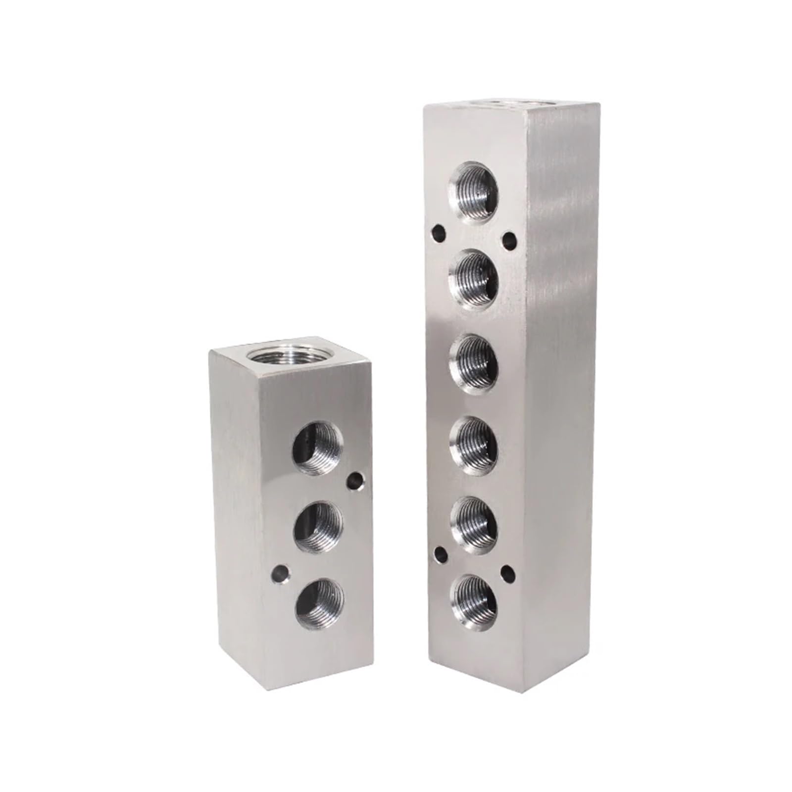 Sistema de lubricación de válvulas Separador de Acero Inoxidable 1/2 "PT Puerto roscado 2 3 4 5 6 7 8 9 10 vías 1/2 Conector de distribución de colector de Aire neumático(6 Way 8 Holes)