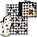 Disney Mickey Pie Kitchen Towel Set Black White [3-Piece Set]