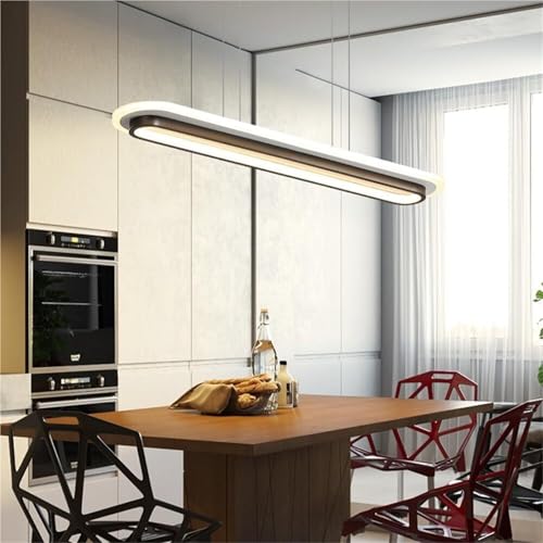 Suspension ovale moderne blanche pour table à manger et bureau - 6