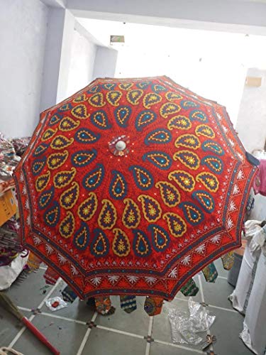 Marusthali Jaipur Umbrellas Fine Handmade Embriodery Decorative Garden Umbrella Handcrafted Umbrellas #TOP2