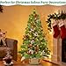 Timer - 3 ft Artificial Small Christmas Tree with 50 Warm White Lights, Mini Table top Christmas Tree, Battery Operated 100 Thick Branches Pinecones Red Berries Burlap Base Xmas Desk, Home Decor