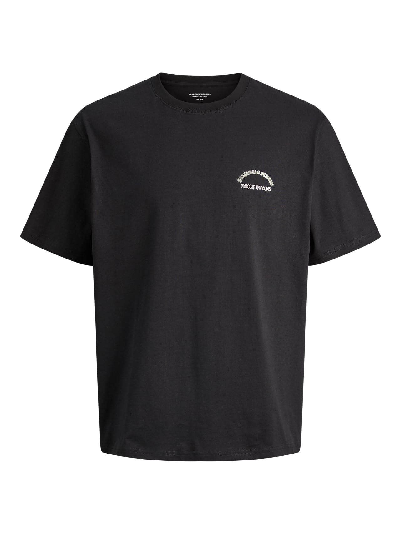 JACK & JONES Jormeadows Graphic Back Tee Ss Cre Pls - Plus Size, Black, 5XL