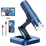 Digital Microscope,50X-1000X Magnifying Coin Microscope,Handheld Pocket Microscope Adults, KMDES WiF