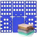 T Shirt Folder T Shirt Folding Board T Shirt Clothes Folder Laundry Organizer Durable Tool Plastic Easy and Fast Folding Board for Kid Children and Adult Plastic Folding Helper Blue