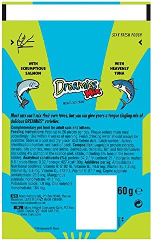 Dreamies Bulk Buy 8 Packs of Mixed (2 of Each Flavour), See Which One Your Cat Or Kitten Loves The Most! Save On Postage by Bulk Buying! 8 X 60G Bags (480G Total)