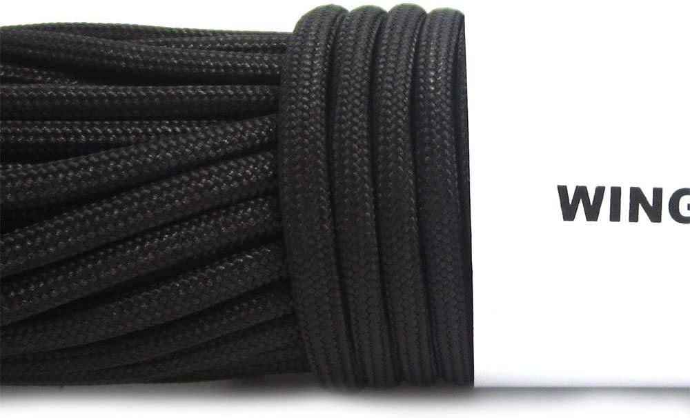 7-żyłowa linka spadochronowa paracord, 249 kg, 30,5 m, czarna