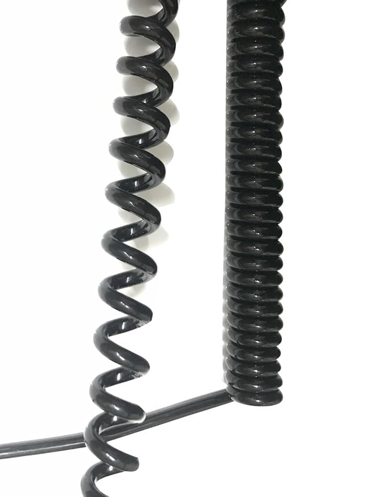 Ausziehbarer Draht, einziehbare Spule Spiralkabel, 6-adrig, 0,2 mm2, Spiral-Netzwerkkabel, Spiralfeder, Datenkabel, dehnbar, 1 Meter, 2 Meter, 3 Meter, ausziehbare Spiralschnur, einziehbare Spule(Stre