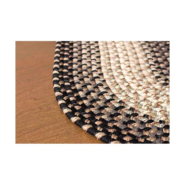   Super-Area-Rugs-Oval-2X8-BlackGrayGold-Braided-Rug-Hartford-Primitive-Decor-Carpet-Indoor-Outdoor-2-X-8-Woven-Hallway-Runner-Rugs