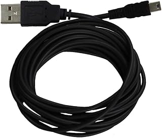 Harper Grove Mini USB Cable, 10FT USB 2.0 A to Mini USB Charger and Sync Cable, Black, for Motorola RAZR Razor V3 V3C V3i V3M V3R V3S V3T V3XX
