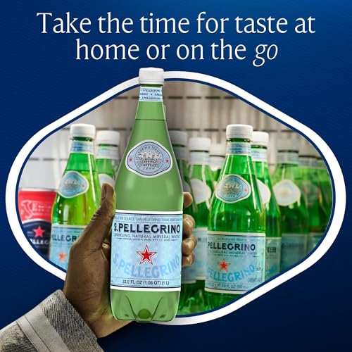 Image of S.Pellegrino Sparkling Mineral Water, 33.8 Oz Plastic Bottle | Natural sparkling mineral water; single 33.8 fl oz plastic bottle