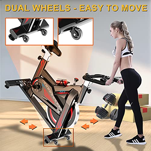 Exercise Bike,Indoor Cycling Bike,Magnetic Resistance Stationary Excersice Bikes,Fitness Equipment Adjustable Excersize Bike,Cardio Training Machines for Home Gym workout