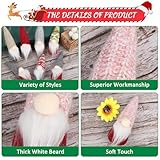 10Pcs Christmas Gnomes Ornament, Christmas Tree Hanging Gnome Decorations, Plush Swedish Dwarf Elf Dolls, Handmade Santa Beard Ornaments for Xmas Tree (Size B) - Image 5