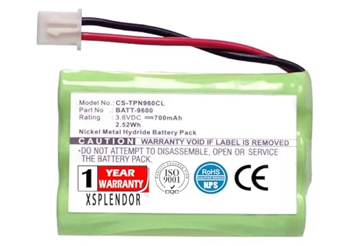 XSPLENDOR XPS Replacement Battery for Telematrix 9600, 9621P PN BATT-9600