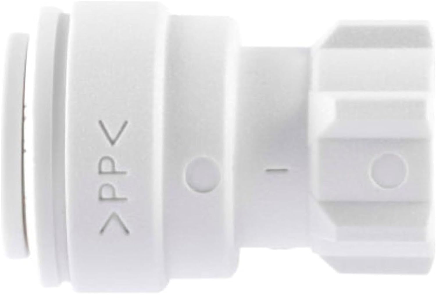 John Guest Push-to-Connect Faucet Connector, Polypropylene, 3/8" x 7/16-24 UNS(F), 10/Pack