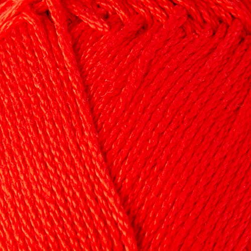 Image of Lion Brand 24 /7 Cotton Yarn, Lightweight Yarn for Knitting, Crocheting, and Crafts, Red, 2 Pack