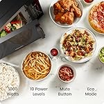Chefman Countertop Microwave Oven 1.1 Cu. Ft., 1000 Watts with 10 Power Levels, 6 Cooking Presets with One-Touch Express Cook, Eco Mode, Child Safety Lock, & Mute Button - Black - Image 2
