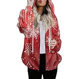 Ⅳ.Regalo Sorpresa y Considerado: Este regalo navidad mujer es un regalo que combina el sentido de la tendencia y la practicidad, especialmente adecuado para ella, que busca comodidad y estilo.sudadera mujer.Diseño Oversized Que Proporciona Libertad De Movimiento Y Un Look Relajado Y Moderno.Talla Grande: Corte holgado y relajado que proporciona libertad de movimiento y un ajuste cómodo para diferentes tipos de cuerpo.jersey navideño talla grande.