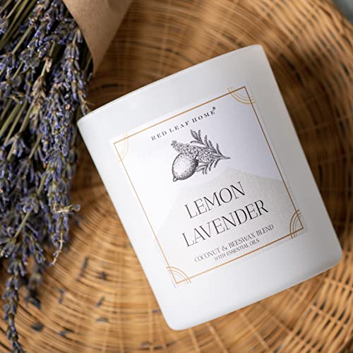 Red Leaf Home Lemon Lavender Candle - Naturals Collection, Large - 15.5 Ounce Jar #TOP2