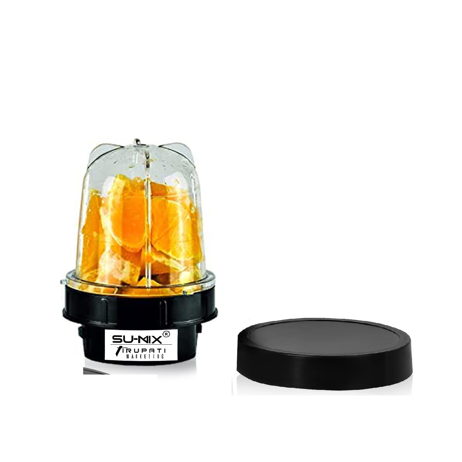 super bullet jar for mixer grinder small set of 1 (350 ml) abs transparent plastic mixer juicer jar