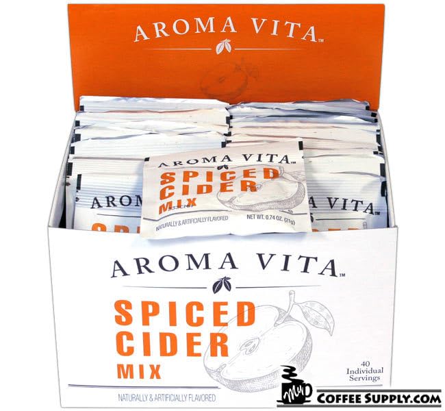 Aroma Vita Spiced Apple Cider Drink Mix, 40 Single Serve Packets (6 - 40 Ct Boxes)