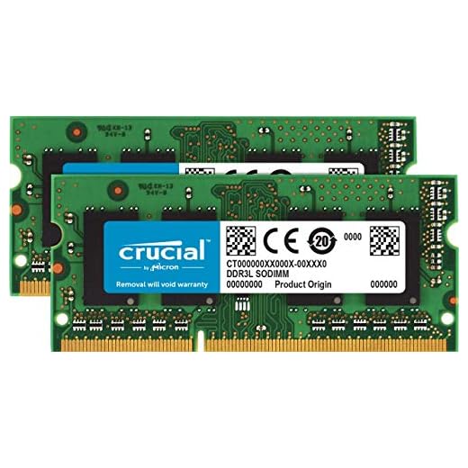 Crucial 8 GB kit (4 GBx2) DDR3/DDR3L 1066 MT/s (PC3-8500) SODIMM 204-stifts-minne för Mac – CT2K4G3S1067M