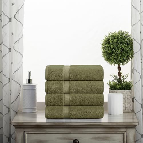 image for Superior Egyptian Cotton Pile Hand Towel Set of 4, Ultra Soft Luxury T