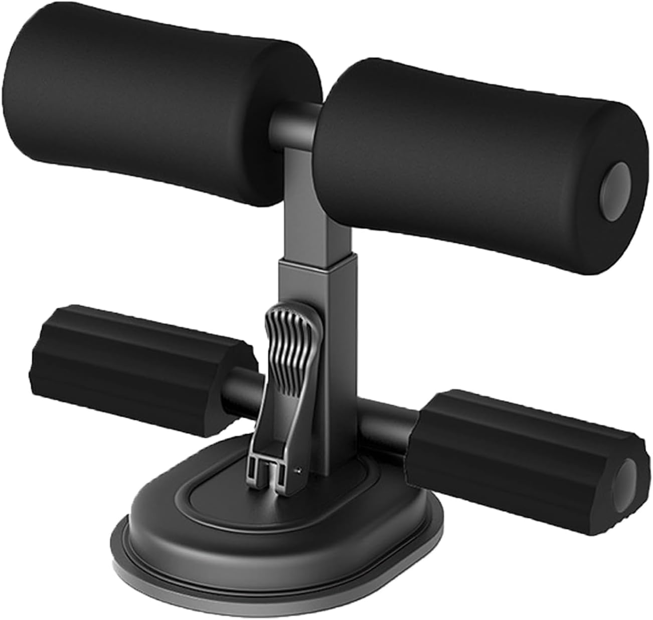Sit Up Bar for Floor with Foot Holder,Abs Workout Equipment Portable Sit Up Assistant Device for Fitness Exercising Abdominal Muscles (Please check how to install the video correctly)