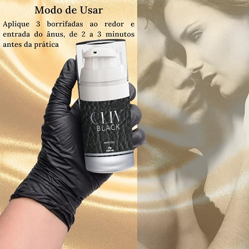 Gel Cliv Intt Black Dessensibilizante Lubrificante Super Extra Forte Anestésico Anal Sem Dor 17g