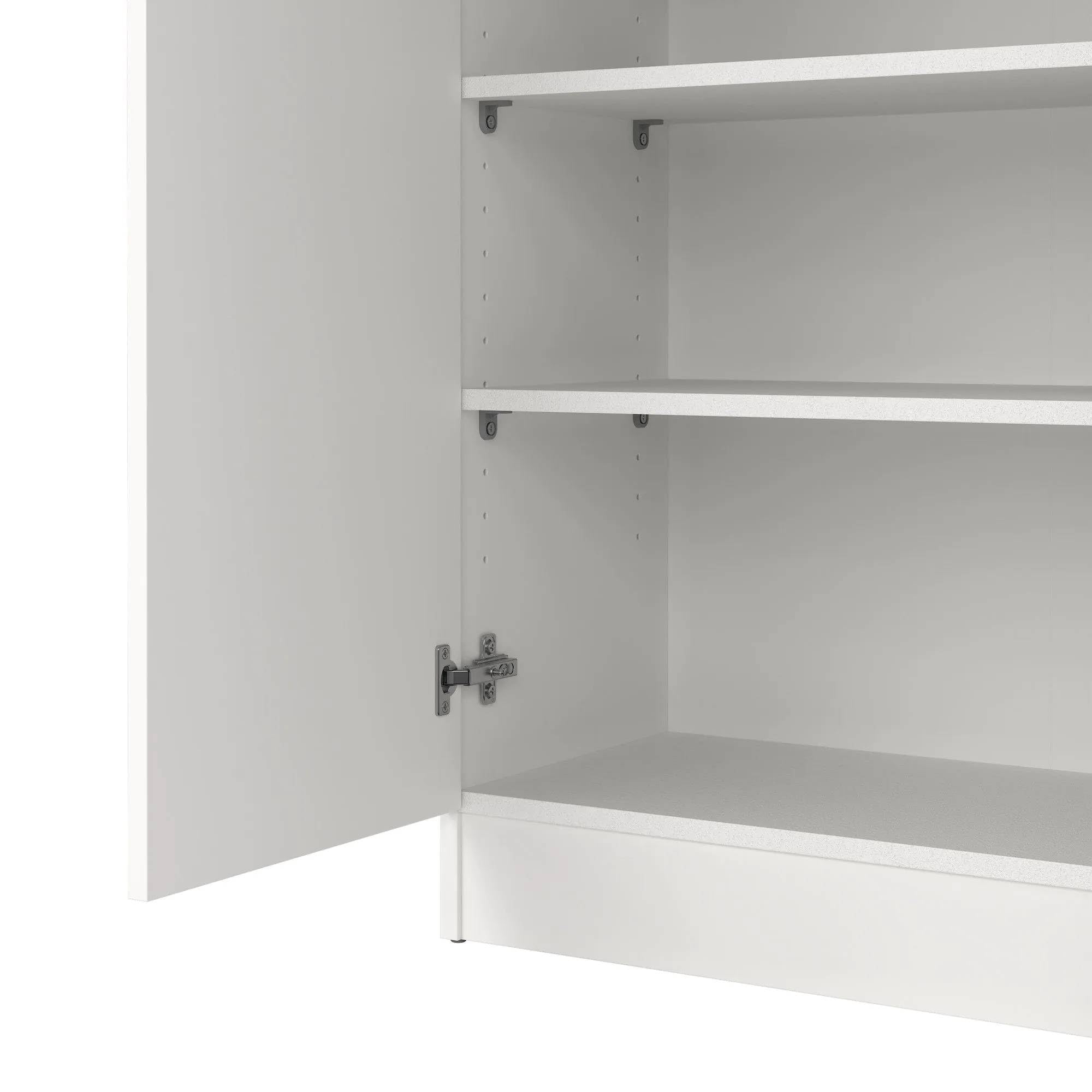 Bissolo Casa Scarpiera Mobile Multiuso Focus 2 Ante – 69,2x34,6x170,4 cm, 5 Ripiani Regolabili, Laminato Bianco, Design Moderno