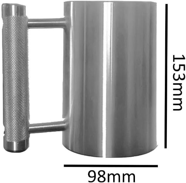 Heavy Dumbbell Mug 304 Stainless Steel Water Cup Mirror Polished Weight Lifting Coffee Container Novelty Workout Equipment for Gym Men Dad Prank Gift (150ml)