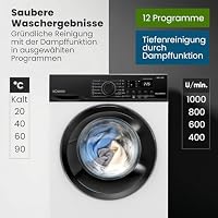 Bomann® Waschmaschine 6kg | 5 Jahre Motor-Garantie | Invertermotor - effizient, leise & langlebig | max. 1000 U/min | 12 Programme | Endzeitvorwahl | LED-Display | Washing Machine | WA 7162 weiß – Ansicht 5