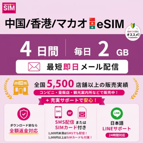 [ ����/���`/�}�J�I eSIM ] �I�����C���ŒZ�������s�i���[�����j�b�I�ׂ�e�ʁE�����b�����pOK�b���S24���ԓ��{��T�|�[�g�b�ᑬ�������t�� (4days_daily 2GB)