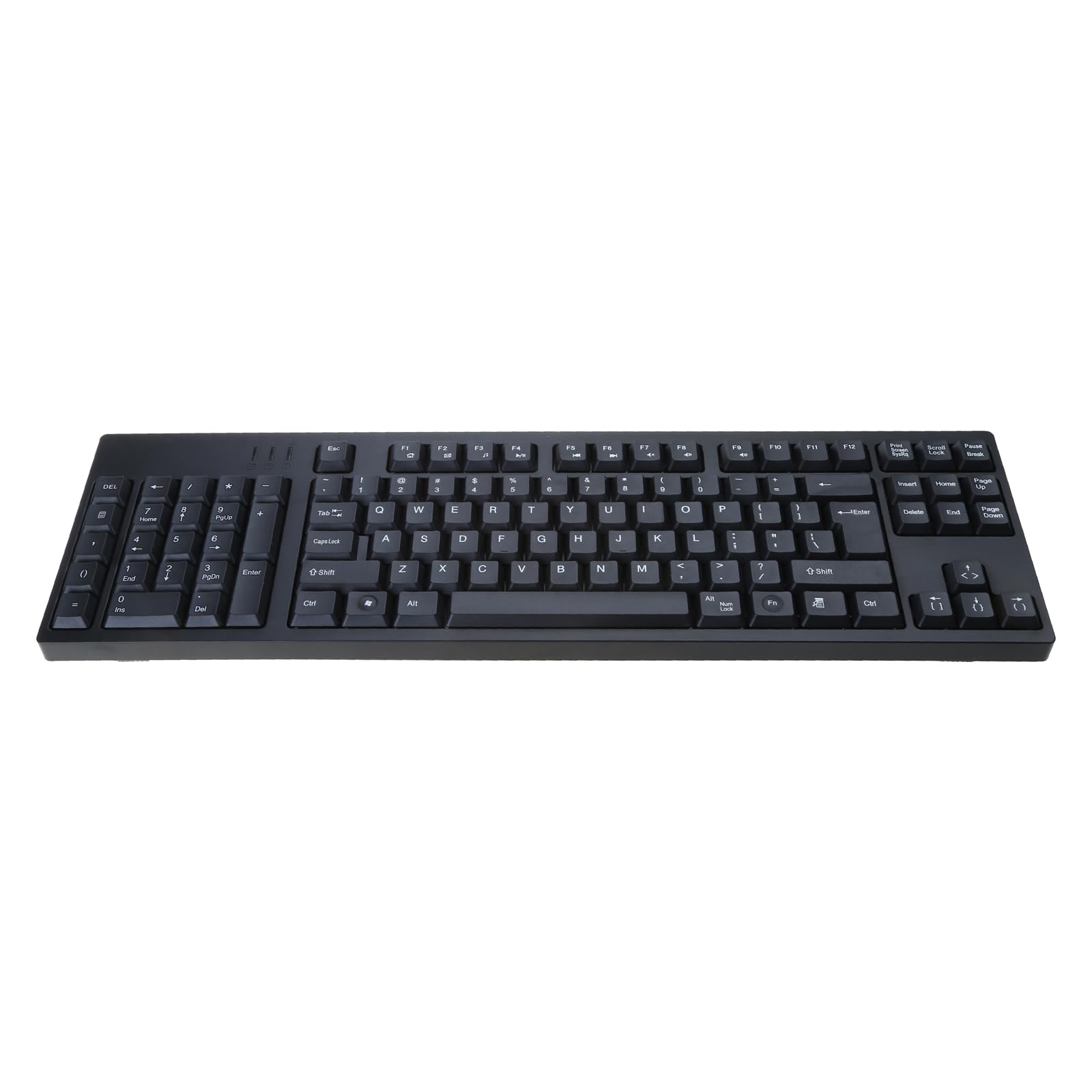 Teclado para zurdos para uso empresarial y de oficina, diseños ergonómicos, almohadilla numérica integrada, concentrador USB, cómodo funcionamiento Plug and Use Keyboard