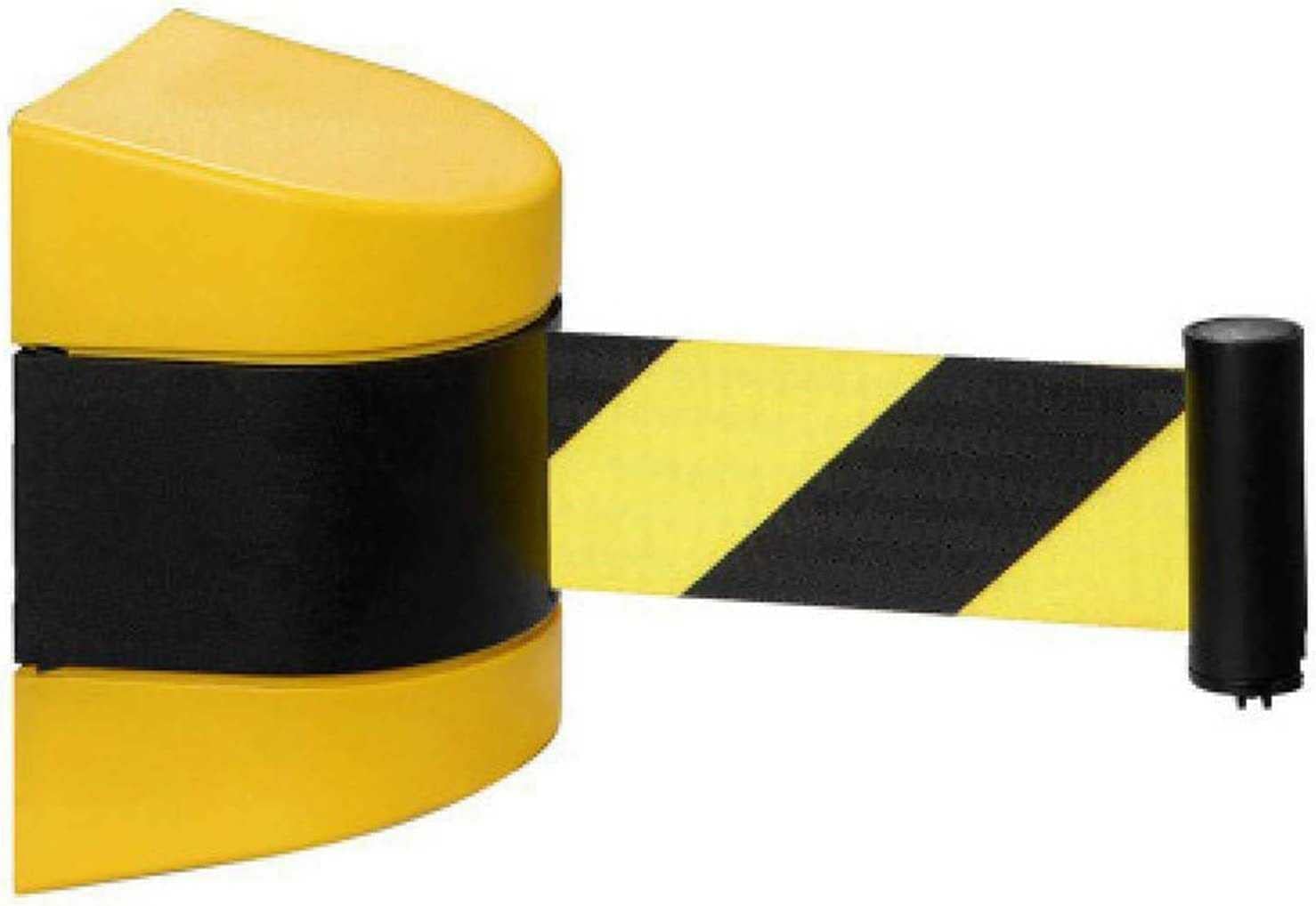 Barriera a Nastro Retrattile da Parete da 32,8 Piedi, Sistema di Controllo della Folla, barriera di Sicurezza Regolabile per Eventi, Gestione delle Code e Controllo del Traffico