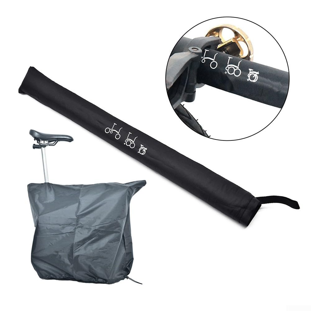 Housse anti-poussière pour vélo pliable Brompton, protège cadre avec sac de rangement bonus, Sac de Sacoche étanche à la Poussière Pliable Sac de Pluie Housse de Pluie pour Vélos