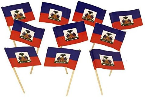 Hxeredue YuanKanJu Haiti | Haitian Flag Toothpicks (100)