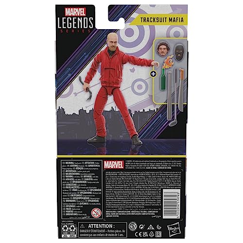 Marvel Legends Series Mafia Tracksuit, Hawkeye 6-Inch Collectible Action Figures, Toys for Kids Ages 4+, Red, 6 inches - Image 3